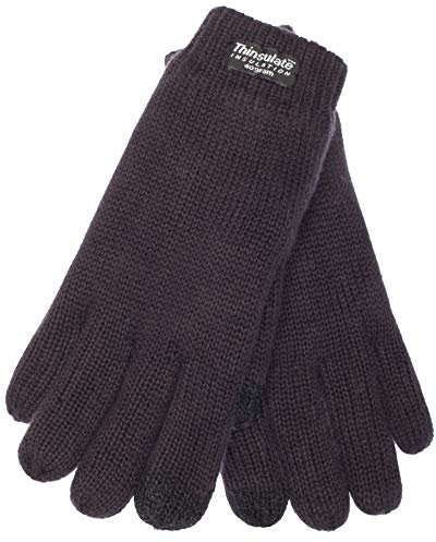 EEM Kinderhandschuhe, weiche Baumwolle, Thinsulate Thermofutter, Touchfunktion, schwarz XL
