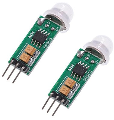 Oiyagai 2 Piezas de Módulo Detector de Sensor de Movimiento Humano Mini Infrarrojo PIR HC-SR505 para Arduino