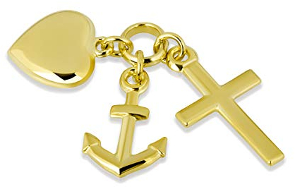 unbekannt Anhänger Gelbgold 333 Gold 8k Glaube Liebe Hoffnung Anker Herz Kettenanhänger Ketten Goldschmuck