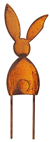 Manufaktur Lichtbogen Edelrost Gartenstecker Hase - Rost Gartendeko Osterdeko