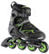 Nils Extreme Inliner für Herren und Damen - Inline Skates - ABEC9 Kugellager – Rollschuhe Erwachsene - 82A Rollen - Rollerskates 43 - Schwarz und Grün - NA9022