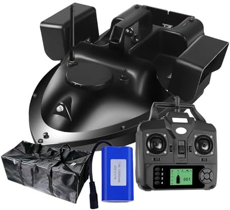 HXZB Fishing Bait Boat with GPS, Remote Controlled Bait Boats for Carp Fishing, 500M RC Fishing Boat with 12000mah Battery & Free Carry Bag