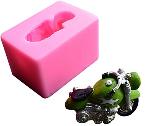 Silikonform, Retro-Motorrad-Silikon-Kuchenform, Fondant-Schokoladenform, Backfondantform, Seifen-Tonform