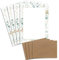 50 Briefbogen-Sets DIN A4 - Naturpapier in Creme - Rahmen mit Eukalyptus-Zweigen - mit Briefumschlägen DIN C6 in Kraftpapier Naturbraun Briefpapier bedruckbar ideal für Hochzeitseinladungen
