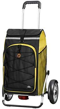 ANDERSEN Einkaufstrolley - Royal Shopper Plus Fado 2.0 gelb 74 L Einkaufsroller,Freizeit,Thermo,XXL, Aluminium, klappbar, Kugellagerad