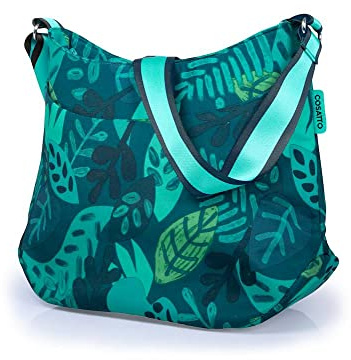 Cosatto Deluxe Baby Changing Bag - 2 Inner Pockets, Insulated Bottle Holder, Wipe Clean Change Mat, Keyholder & Adjustable Shoulder Strap (Midnight Jungle)