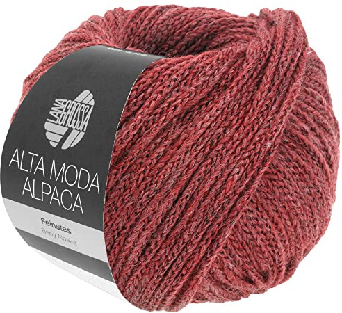 LANA GROSSA Alta Moda Alpaca | Kettengarn aus Alpaka (Baby) | Handstrickgarn aus 90% Alpaka (Baby), 5% Schurwolle (Merino) & 5% Polyamid | 50g Wolle zum Stricken & Häkeln | 140m Garn 90