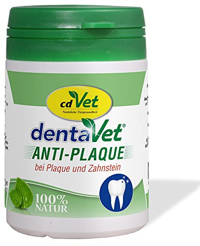 dentaVet Anti-Plaque Pulver für Hunde & Katzen - Natürliche Zahnpflege, 150g
