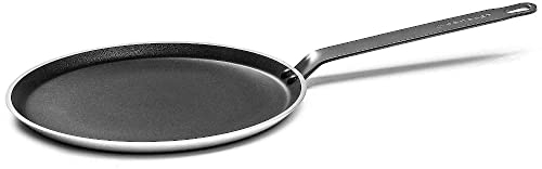 Forgast Padella Crepes Antiaderente Professionale 30 cm in Alluminio 3003, Rivestimento in Teflon, Padella Pancakes Iper nduzione Gas Fornello Elettrico, Comodo Manico, Resistente a Graffi e Abrasioni