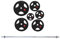 Strongway® 50KG 70KG 100KG Tri Grip Weight Plates Sets with 6FT Barbell - 1 Inch (1) / 25mm Hole - Rubber Coated Cast Iron Weight Lifting Bar (50KG SET + 6FT BAR)