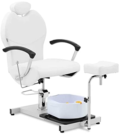 physa PHY-PC-01 Fußpflegestuhl Fußpflegestuhl mit Beinablage und Waschbecken Kosmetikstuhl Pediküre Stuhl Podologiestuhl Stuhl für Fusspflege