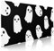 Halloween Cute Ghost Mouse Pad Kawaii Cartoon Spooky Funny Spirit Extended Desk Mat Non-Slip Rubber Base Stitched Edge Large XXL Black White Mousepad for Gaming Laptop Computer Desktop 35.4×15.7 in