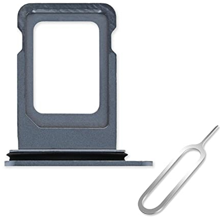 Cemobile SIM Card Tray Slot Holder Ersatz für iPhone 13 Pro / 13 Pro Max (Single SIM Version) mit wasserdichtem Gummidichtring + SIM Tray Open Eject Pin (Sierra Blue)