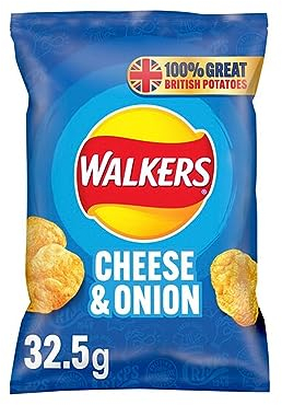 VSTAR Chips Crisps Bags Collections - Deliciously light & Crispy Chips Bags Walkers Crisps Cheese & Onion, 150.00 g (Pack of 1)