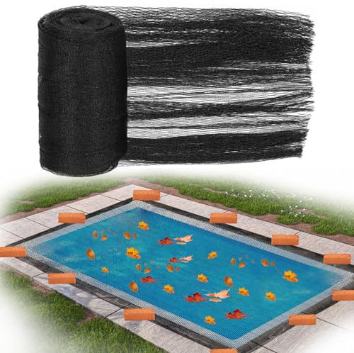 Copertura rettangolare per piscine interrate da 6,1 x 12,2 m, per piscina interrata (nera)