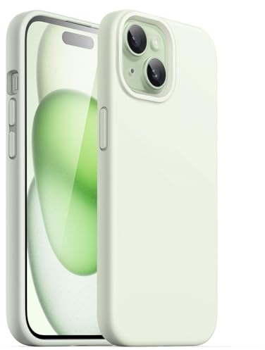 JETech Silicone Case for iPhone 15 6.1-Inch, Silky-Soft Touch Full-Body Protective Phone Case, Shockproof Cover (Green)
