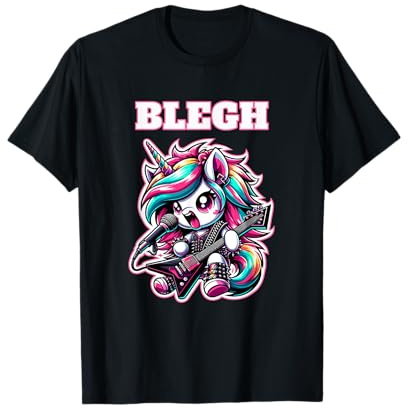 Blegh - Metalcore Unicorn Screaming Into a Microphone T-Shirt