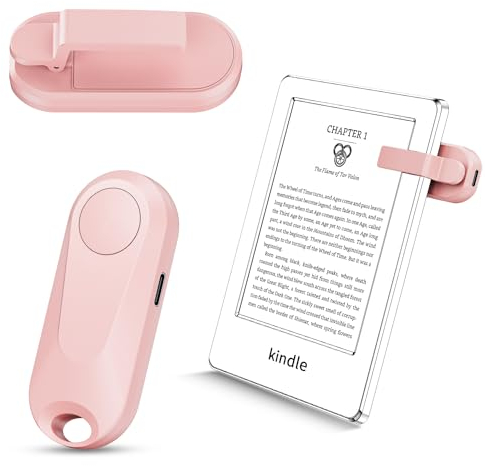 K2 RF Control Remoto Página Turner para Kindle Paperwhite Accesorios Lectura Kobo Surface Comics/Novelas iPhone Tablets Android Tomar Fotos Cámara Grabación de Video Remoto (Rosa)