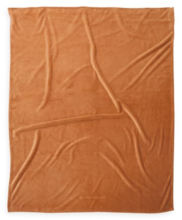 TOM TAILOR Wellsoft Decke, 150x200 cm, 100% Polyester/ Wellsoft, gesäumt mit Logostickerei, WELLSOFT BLANKET Orange (Warm Coral)