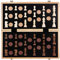 Tumu 2 in 1 Chess Set for Adults Kids - 16 Inch Magnetic Wooden Chess Board with Checkers, 2 Extra Queens, Folding Travel Chess Set with Storage Slots, Gift Toys for Boys Girls