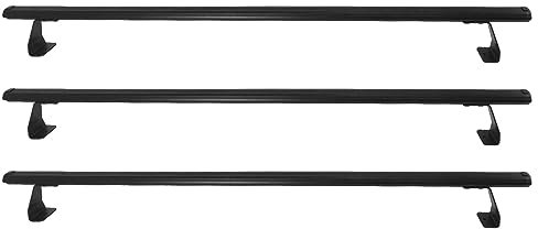 OMAC Dachträger Gepäckträger Relingträger kompatibel mit Opel Vivaro 2001-2014 Schwarz Alu 3 TLG