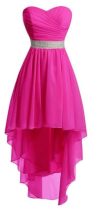 Generisch Vestido de gasa de tul para mujer, vestido de dama de honor de encaje de encaje, fucsia, 54