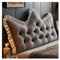 Yahbrra Headboard Large Back Cushion Comfortable Reading and Backrest In Bed, 2 In 1 Backrest and Head Support, Long Cushion for Couch, Wall and Day Bed (Crystal Velvet-Gray, 150 * 60cm)