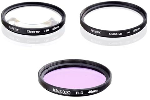 Rhinos Blog Filtro FLD per obiettivo fotocamera da 52 mm + 4 +10 filtri per primo piano per obiettivo Canon RF 35 mm f/1.8 Macro IS STM