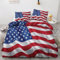 Usa Flagge Deko - Winter Bettwäsche 155x220 Usa Flagge, Amerikanische Flagge Bettbezug 3teilig mit 2 Kissenbezug 80x80, Weiche Mikrofaser Winterbettwäsche mit Reißverschluss A-&202