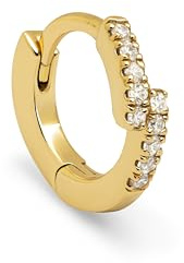 SINGULARU - Einzelner Ohrring Stella. Sterlingsilber mit 18 kt Goldbeschichtung und Zirkonia. Schmuck für Damen