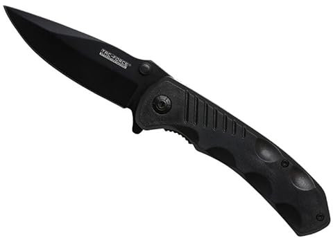 Generisch Klappmesser mit schwarzer Klinge, 12 cm lang, für Outdoor und Camping Taschenmesser Schnitzmesser