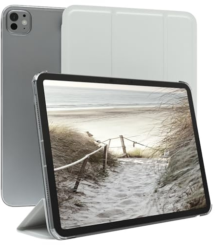 EAZY CASE - Schutzhülle für Apple iPad Pro (2024) Hülle 10,9 Smart Cover Tablet Case Smartcase zum Aufstellen Klapphülle mit Standfunktion Sleep Wake Up Funktion Tasche Kunstleder Etui Weiß