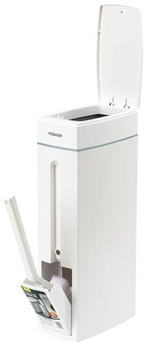 Papelera con escobilla de baño | Combo de cubo de basura y escobilla de baño | Juego de escobilla de baño y papelera | Papelera de baño delgada con escobilla de baño | Retrete rectangular para baño