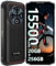 DOOGEE Fire 6 Power Rugged Smartphone - 15500mAh, 20GB+256GB Telefono Indistruttibile, 6.56'' Cellulare Antiurto, 50MP Camera, 4G Triple SIM Android 14 telefoni, IP68/69K/NFC/120LM Doppio LED Torcia