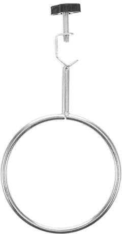 DRESSOOS Laboratory Metal Retort Support Ring Stand Clamp, Heavy-Duty Iron Ring for Flask and Beakers, Large Chemistry Lab Accessories for Test Tube Holder and Physics Experiments