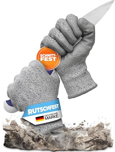 limpando Arbeitsschutzhandschuh, Gartenhandschuh, Schnittschutz-Handschuh für Arbeit, Garten und Küche, Griff- und rutschfest, TÜV-geprüft (2 x S)