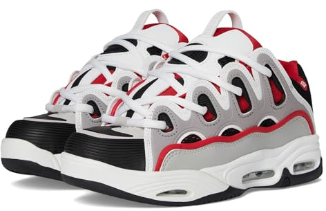 Osiris Men's D3 2001 Skate Shoe, Red/White/Grey, 13 UK