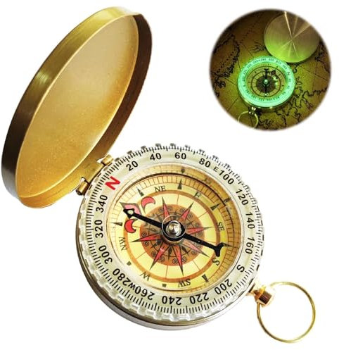 Compass Clamshell Compass Camping Gear Survival Gear Waterproof Luminous for Easy Carry