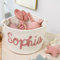 Personalisierter Handgemachter Korb, Personalisierter Baby Shower Geschenkkorb, Personalisierter Name Baby Windel Caddy Organizer For Mädchen Junge, Haustierkorb(S:22X16CM)