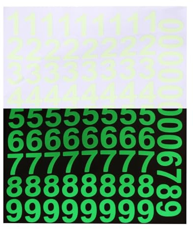 sourcing map Lot de 85 autocollants muraux phosphorescents en forme de chiffres pour plafond, chambre à coucher, chambre à coucher, décoration de chambre à coucher, vert