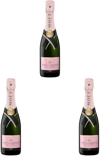 Moët & Chandon Champagne ROSÉ IMPÉRIAL Brut 12% Vol. 0,375l (Packung mit 3)