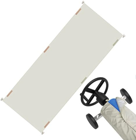 Gazocua Pool Aufroller Abdeckung,Schwimmbad Solar Decke Reel Abdeckung,wasserdichte Rollabdeckung Freiluft Schwimmbäder,Für Den Außenbereich,Garten,Pool,Spa