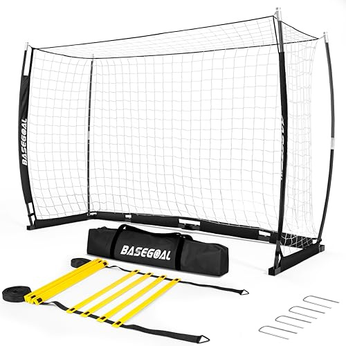 BaseGoal Fußballtor Outdoor für Erwachsene, Einfache Montage, 243x182cm