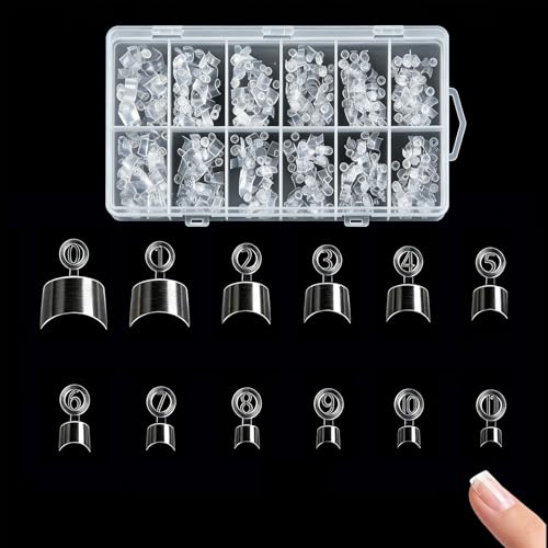 600 Pcs Short Nail Tips,Half Cover Square Acrylic False Beetles Short Almond Soft Gel Nail Tips Half Cover for Gel Extensions Tip Kit for Women Manicure With Box,Clear Artificial Acrylic,Fashionable