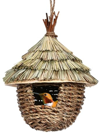 Kolibri-Haus aus Gras - Kreatives handgefertigtes Vogelhaus