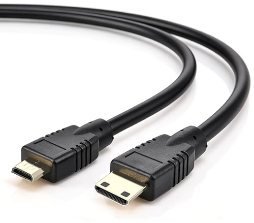 Micro HDMI to Mini HDMI Cable, HDMI Adapter Converter Cord Date Cable Lead, Stable Fast Bidirectional Transmission, Compatible with Phone PC Laptop Drone Display Monitor Camera Tablet, 0.5M Black