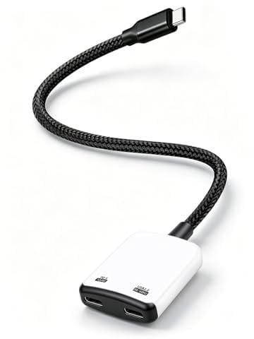 GELRHONR USB C auf AR Brille Adapter, Laden & Spielen,8K@60Hz Videoausgang, PD 100W Schnelllade-Hub für Gaming-Handhelds, mit AR-Brillen, Laptops, Tablets