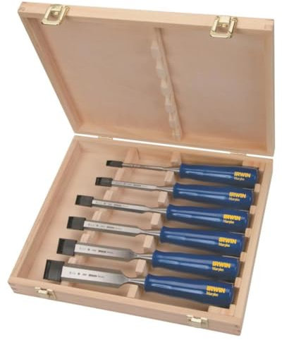 IRWIN Marples Chisel Set for Woodworking, 6-Piece (M444SB6N)