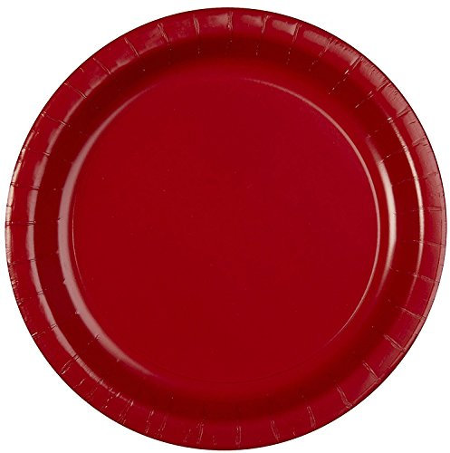 Creative Converting Platos de papel de 96 unidades, rojo clásico