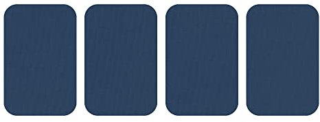 dalipo 05009 - Bügelflicken 4er-Pack, ca. 7,6x4,9cm, blau